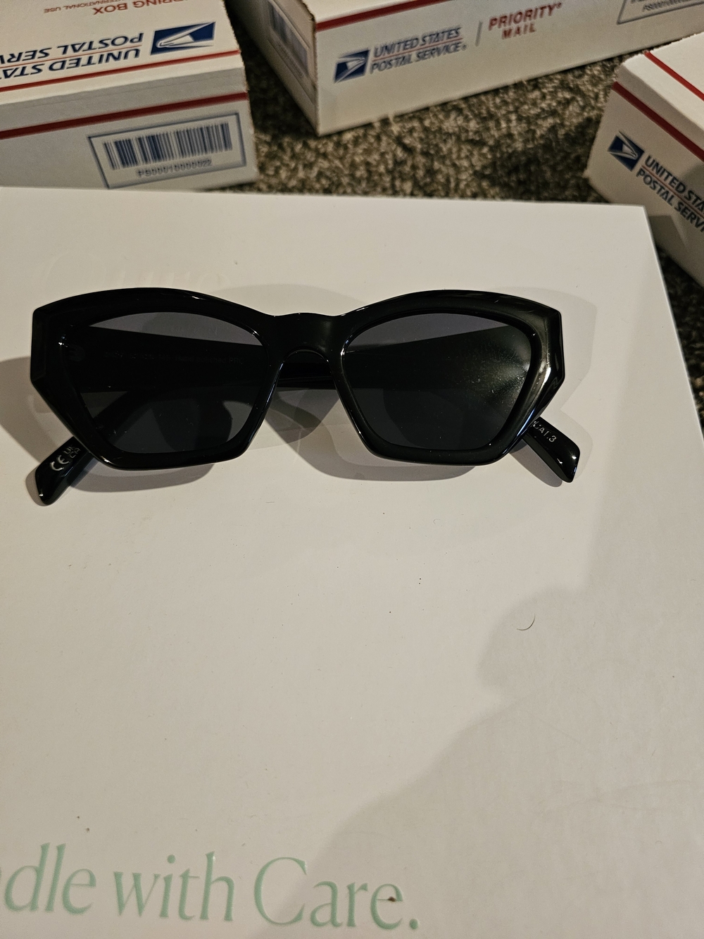 Black Cat Eye Sunglasses Made In Denmark- Women's Accessories